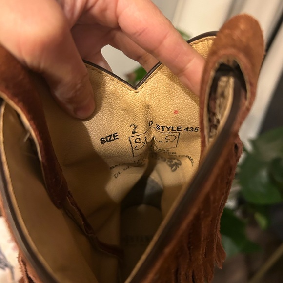 “Shyanne” Brown western cowboy boots with Fringe - Picture 6 of 8